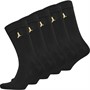Brave Soul Mens Emb Five Pack Dress Socks Black