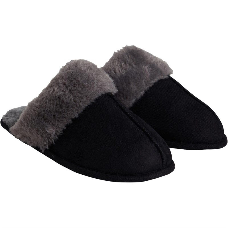 Brave Soul Womens Bekah Slippers Black