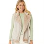 Brave Soul Dames Zwart Suède Gilet Crème