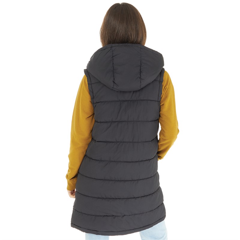 Brave Soul Womens Monty Puffer Gilet Black