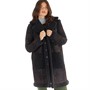 Brave Soul Dame Amalfi Shearling Frakke Sort