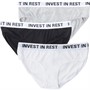 Brave Soul Womens Invest Three Pack Briefs Black/Grey/White