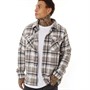Brave Soul Mens Belfast Shacket Grey Check