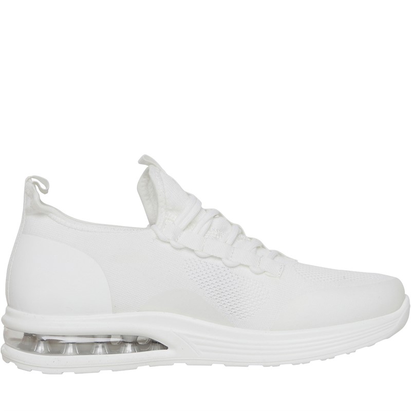 Brave Soul Mens Altair Trainers Whitemono