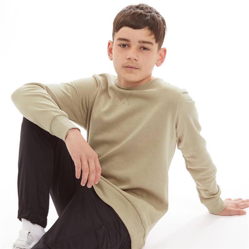 Brave Soul Boys Over Head Sweatshirt Stone