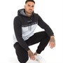 Brave Soul Mens Marco Hoodie Jet Black/Light Grey Marl
