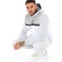 Brave Soul Mens Marco Hoodie Light Grey Marl/Optic White