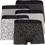Brave Soul Mens Foreman Five Pack Boxers Black Printed/White/Grey