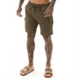 Brave Soul Mens Fine Taslan Cargo Shorts Dark Khaki
