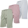 Brave Soul Mens Tarley Three Pack Jersey Shorts Baby Blue/Mint Green/Lavender