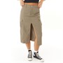 Brave Soul Womens Nancy Cargo Skirt Khaki