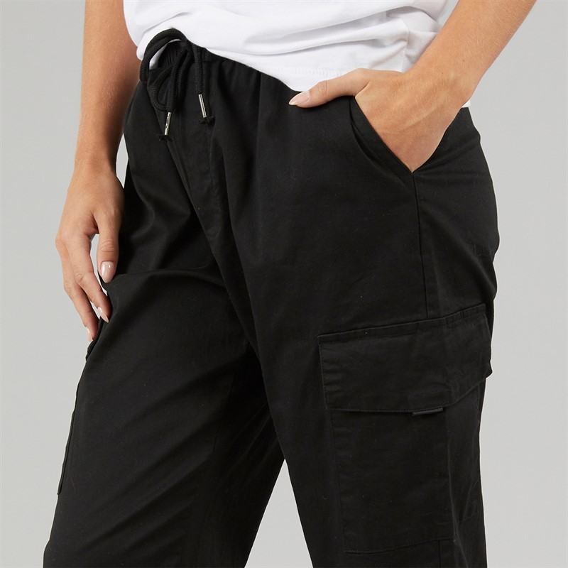 Brave Soul Womens Gorga Cargo Pants Black