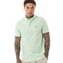 Brave Soul Mens Nerob Short Sleeve Shirt Mint Oxford