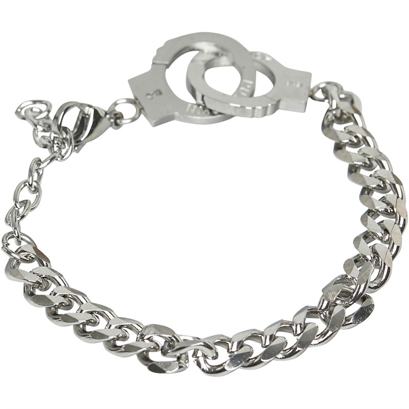 Brave Soul Mens Stainless Steel Bracelet Silver Tone