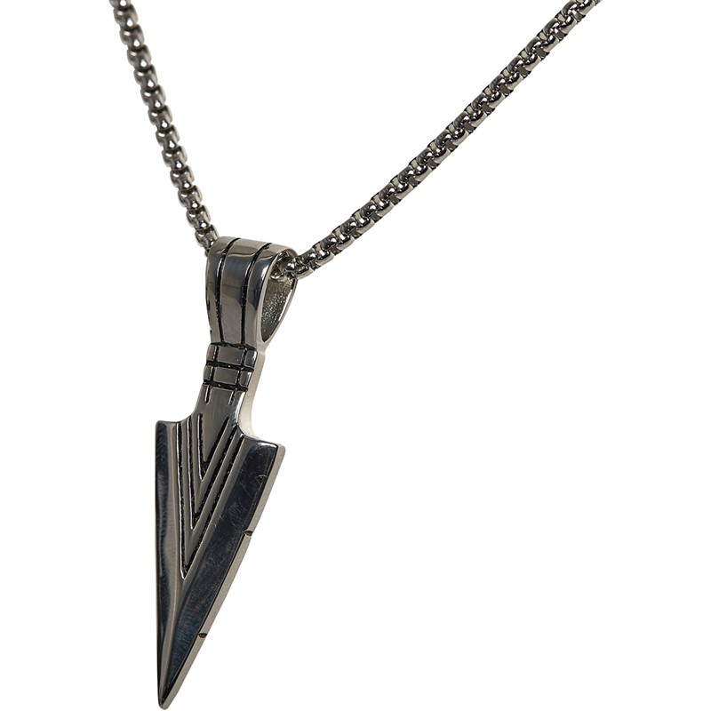 Brave Soul Mens Stainless Steel Pendant Necklace Silver Tone