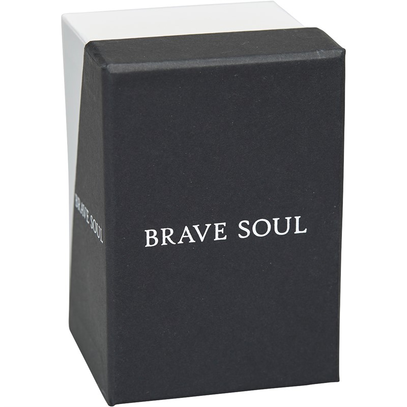 Brave Soul Mens Alloy Bracelet Brown/Silver