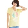 Brave Soul Womens Golden T-Shirt Lemon