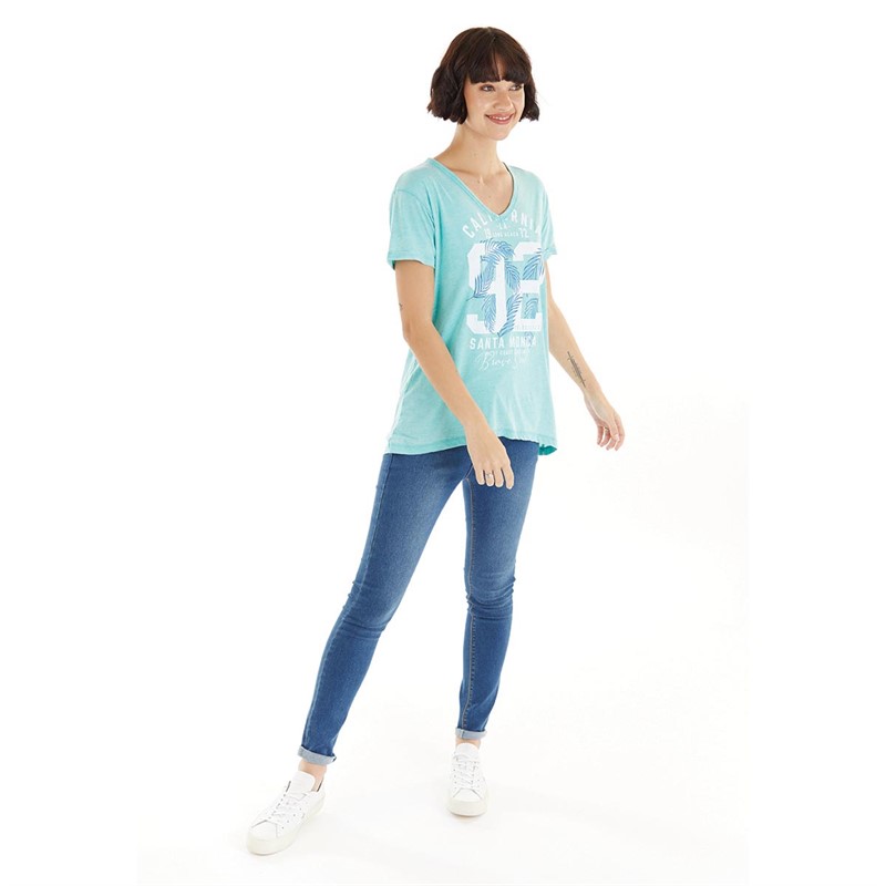 Brave Soul Womens Monica T-Shirt Mint