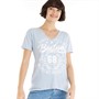 Brave Soul Womens Boston V-Neck T-Shirt Pale Blue