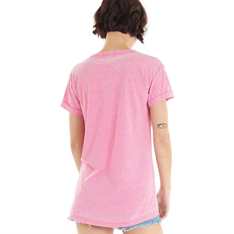 Brave Soul Womens Boston T-Shirt Pale Pink