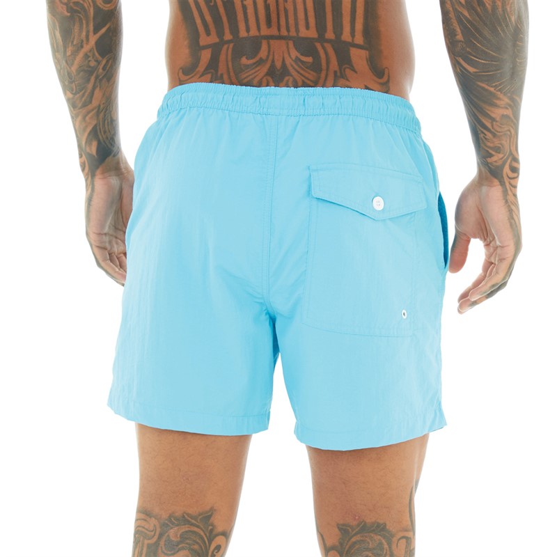 Brave Soul Mens Pier Swim Shorts Aqua