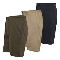 Brave Soul Mens Tarley Three Pack Jersey Shorts Navy/Stone/Khaki