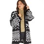 Brave Soul Womens Optical Cardigan Black/White