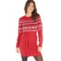 Brave Soul Womens Christmas Fennel Knitted Dress Red/Multi