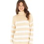 Brave Soul Womens Gene Jumper Warm Biscuit/Ecru