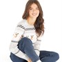 Brave Soul Womens Christmas Kesley Jumper Grey/Multi