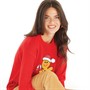 Brave Soul Womens Christmas Ginger Jumper Red