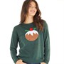 Brave Soul Womens Christmas Puddi Jumper Dark Green