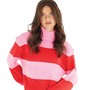 Brave Soul Womens Mollie Jumper Red/Pink