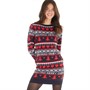 Brave Soul Womens Christmas Jingle Knitted Dress Navy/Multi