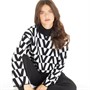Brave Soul Womens Savana Jumper Black/White