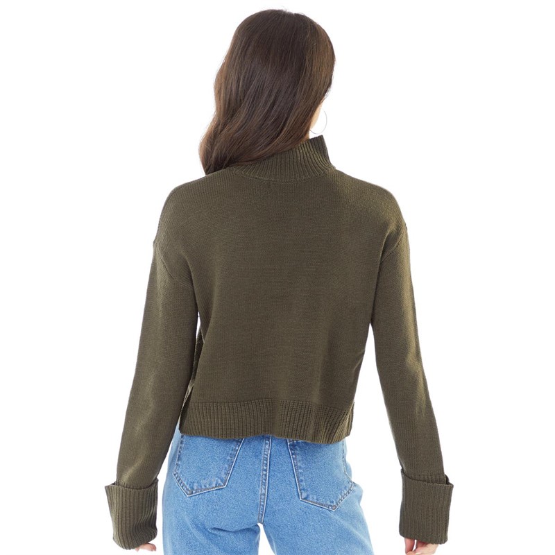 Brave Soul Womens Annabell Jumper Khaki