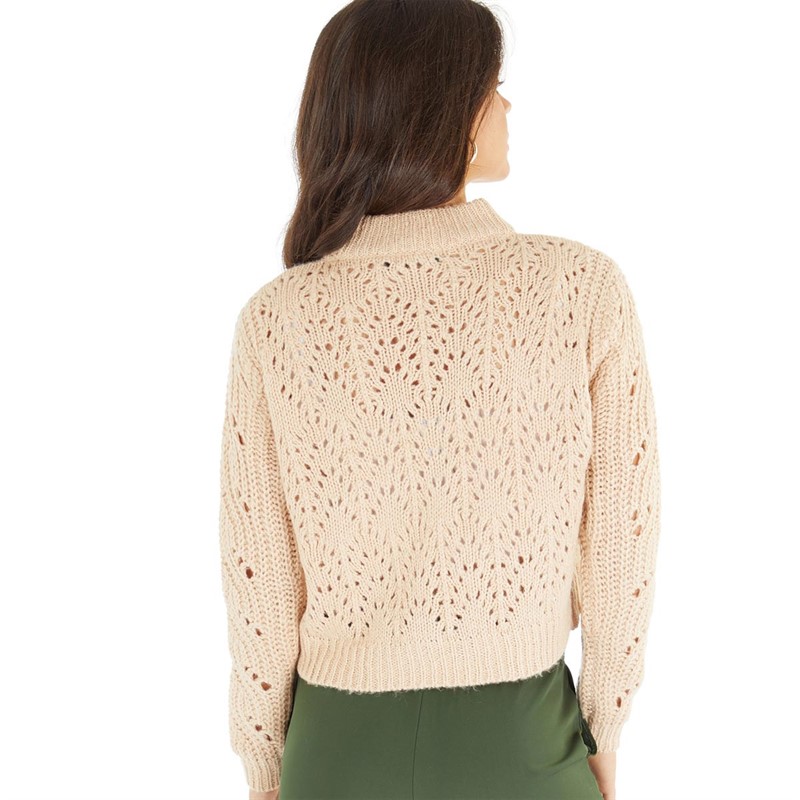 Brave Soul Womens Bruno Jumper Biscuit