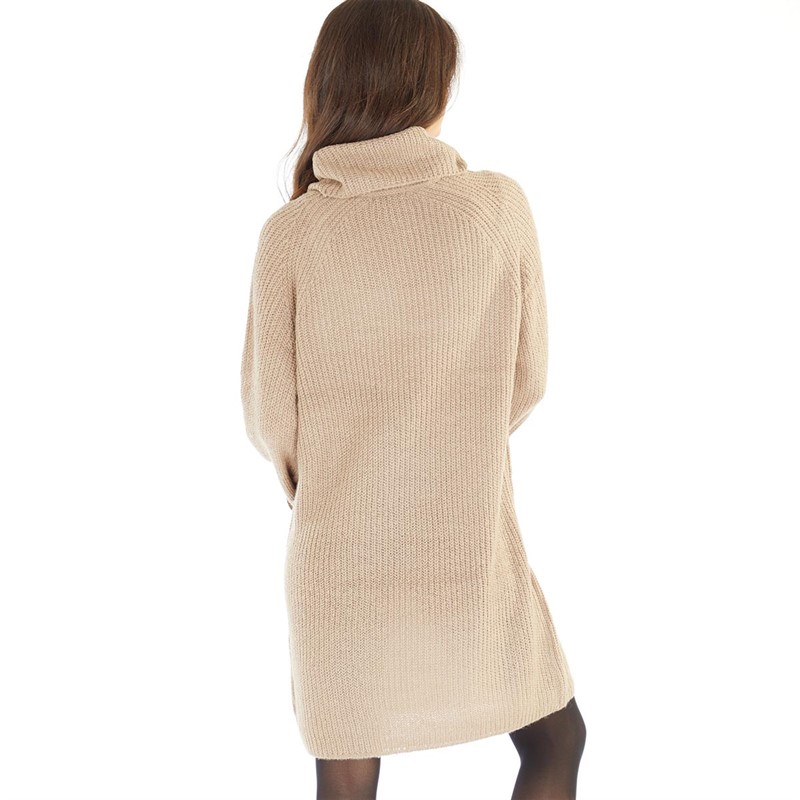 Brave Soul Womens Wertz Knitted Dress Mushroom