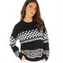 Brave Soul Womens Fantasy Jumper Black/White