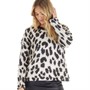 Brave Soul Womens Feast Jumper Charcoal/Animal Mix