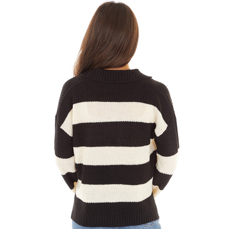 Brave Soul Womens Subo Jumper Black/Cream