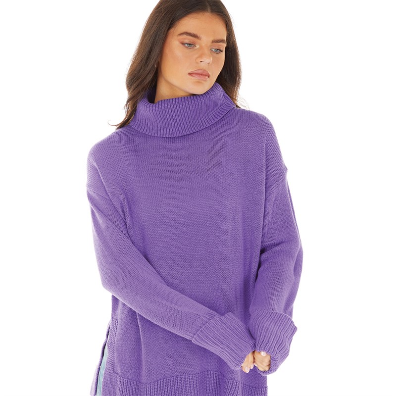 Brave Soul Womens Annabell Jumper Purple