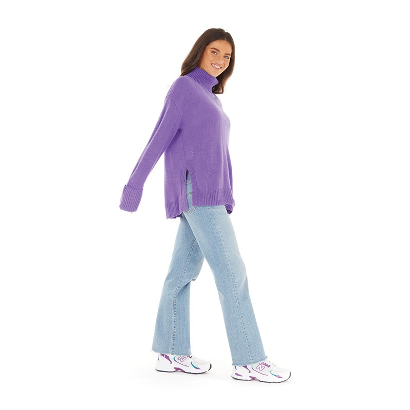 Brave Soul Womens Annabell Jumper Purple