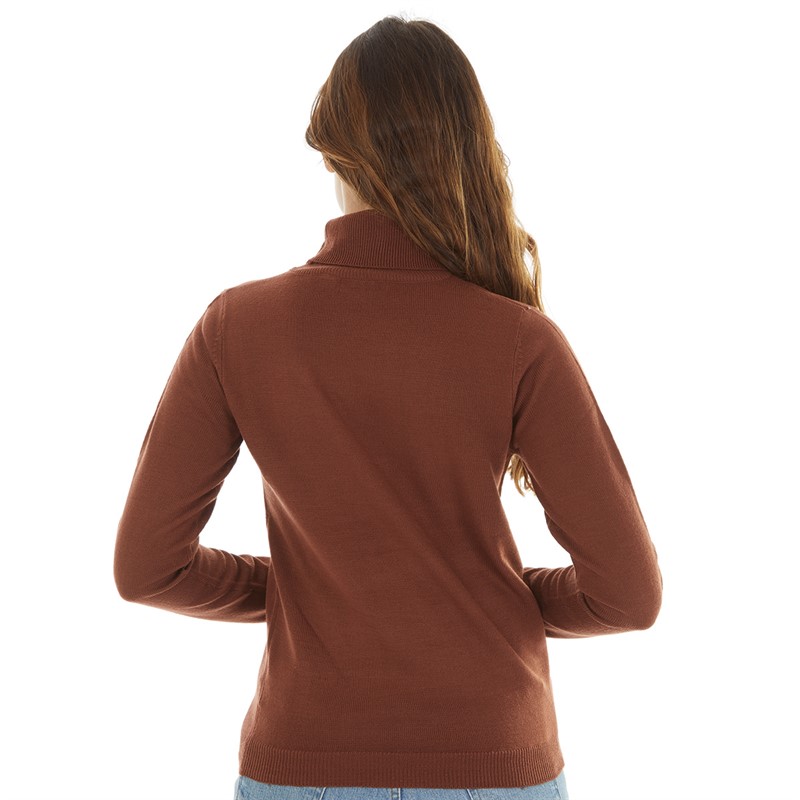 Brave Soul Womens Colombia Jumper Chocolate