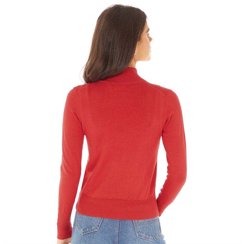 Brave Soul Womens Girona Jumper Red