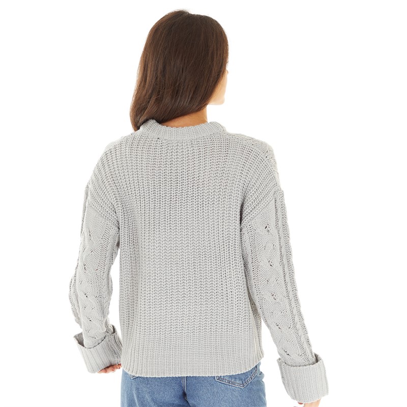 Buy Brave Soul Womens Tahlio Jumper Grey