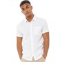 Brave Soul Mens Gilles Short Sleeve Shirt White