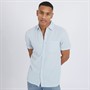 Brave Soul Mens Gilles Short Sleeve Shirt Baby Blue