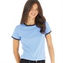Brave Soul Womens Claudia T-Shirt Cornflower Blue/Navy