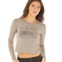 Brave Soul Womens Elise Long Sleeve T-Shirt Grey/Black